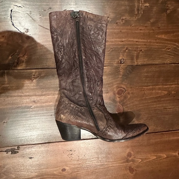 100% leather Mark Nason Siren boots with luxurious animal print lining sz 8.5 - Picture 14 of 16